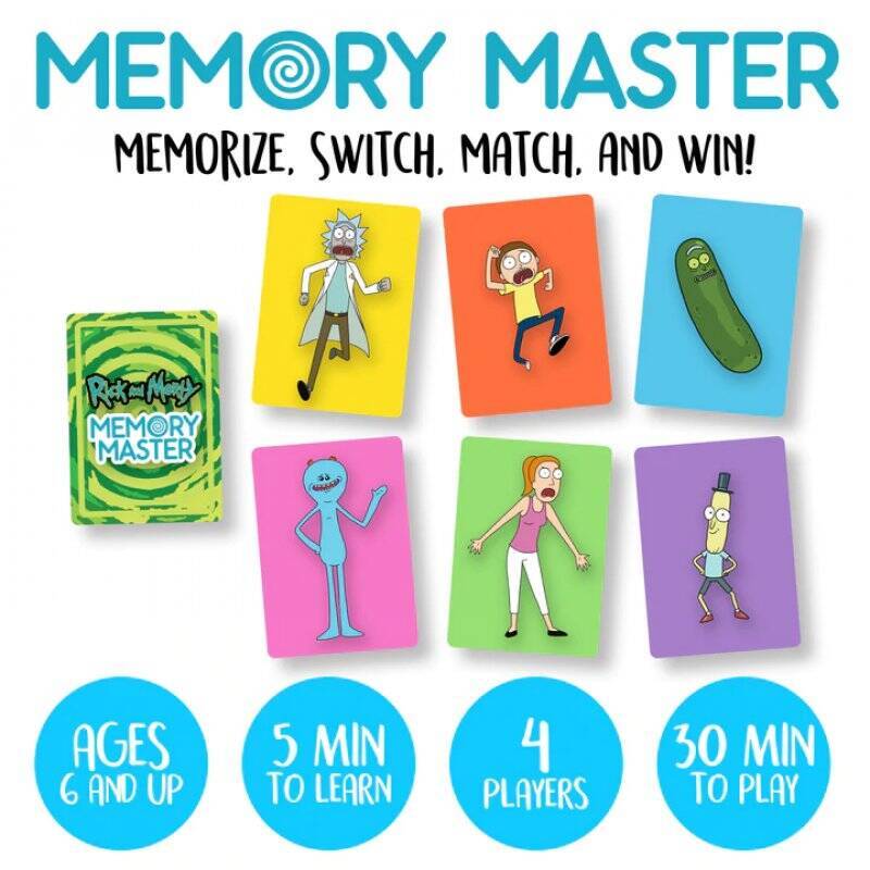 RICK ET MORTY - Jeu de cartes Memory Master (UK)