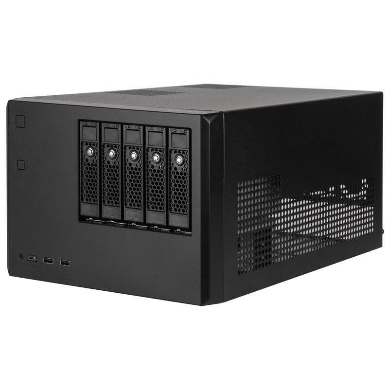 Silverstone SST-CS351B SAS-12G-/SATA-6G-NAS-Gehäuse mit 5 Einschüben