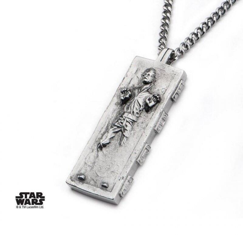 STAR WARS - Men's Stainless Steel Han Solo Carbonite Pendant