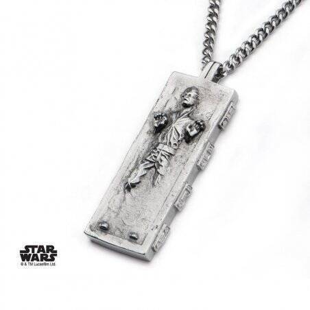 STAR WARS - Men's Stainless Steel Han Solo Carbonite Pendant