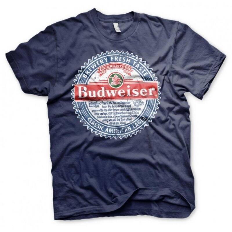 BEER - Budweiser American Lager - T-Shirt - (S)