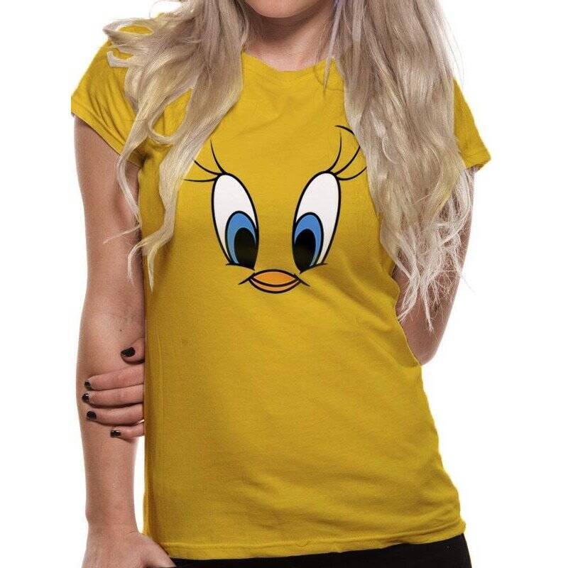 LOONEY TUNES - T-Shirt IN A TUBE- Tweety Face GIRL (XL)