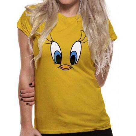 LOONEY TUNES - T-Shirt IN A TUBE- Tweety Face GIRL (XL)