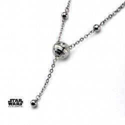 STAR WARS - Woman's Stainless Steel 3D Death Star Necklace