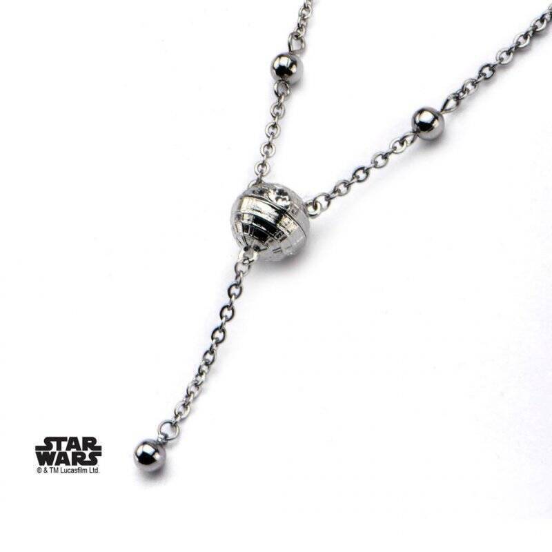 STAR WARS - Woman's Stainless Steel 3D Death Star Necklace