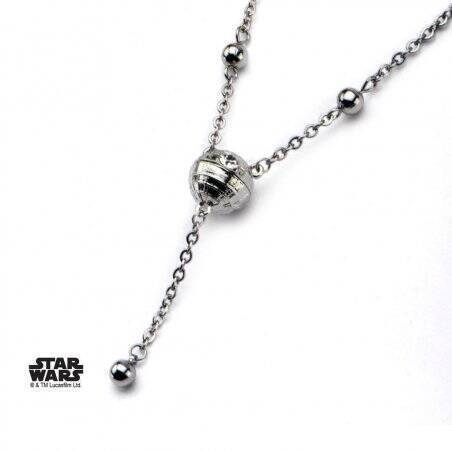 STAR WARS - Woman's Stainless Steel 3D Death Star Necklace