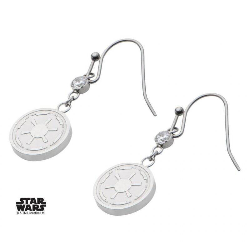 STAR WARS - Women's Stainless Steel Empire Symbol Hook Dangle Earrings