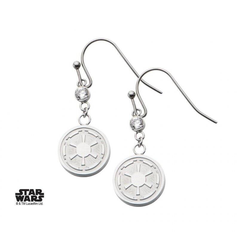 STAR WARS - Women's Stainless Steel Empire Symbol Hook Dangle Earrings