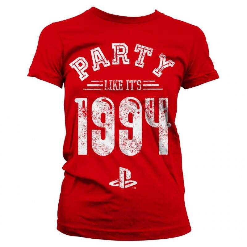 PLAYSTATION - T-Shirt Party Like It's 1994 - GIRL Red (S)