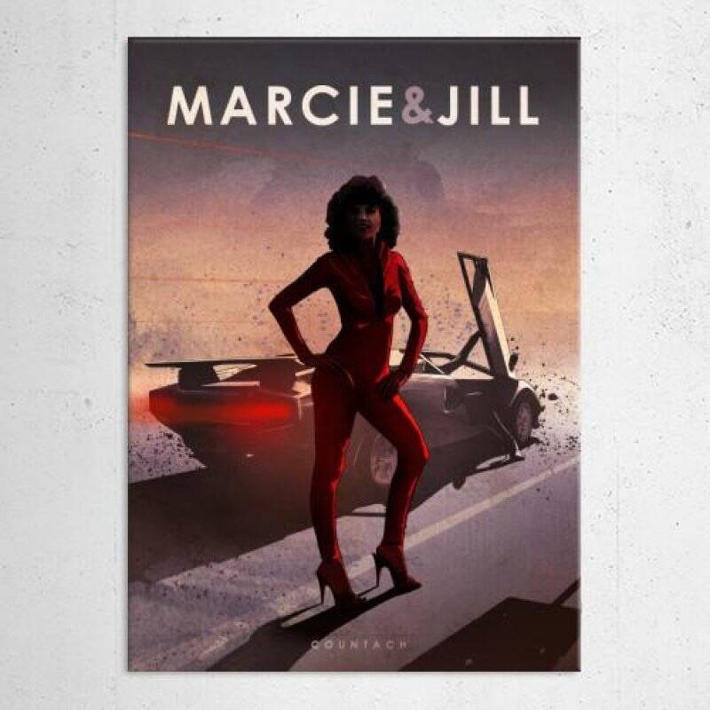 CAR LEGEND - Magnetic Metal Poster 45X32 - Marcie & Jill