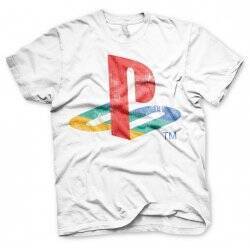 PLAYSTATION - T-Shirt Distressed Logo - WHITE (12A)