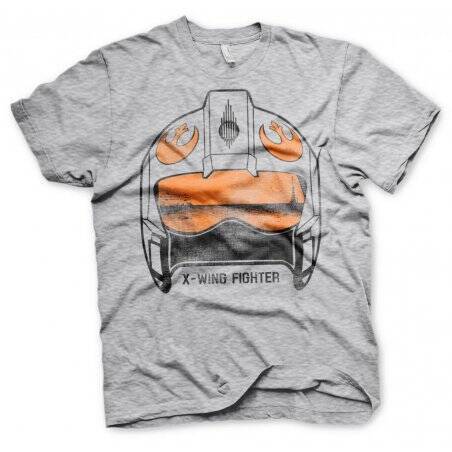 STAR WARS - T-Shirt X-Wing Fighter Helmet - H.Grey (XL)