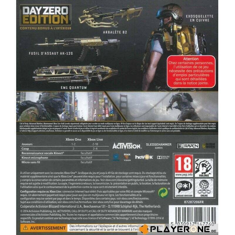 Activision Call of Duty : Advanced Warfare - Day Zero Edition Day One German, English, Spanish, French, Italian, Russian