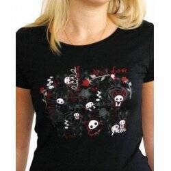 SKELANIMALS - T-Shirt DARK LOVE Femme Black Basic (L)