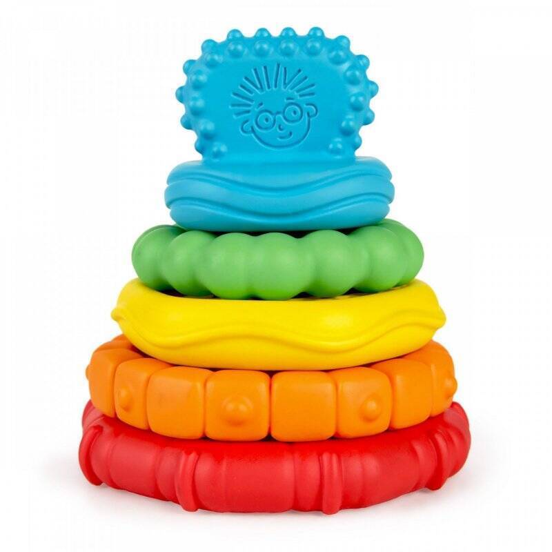 Baby Einstein - Stack & Teethe™ Multi-Textured Teether Toy - (BE-12356)