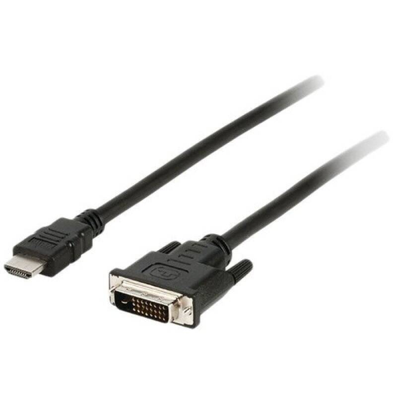 HDMI MALE CABLE TO DVI-D MALE 1.8M BLACK