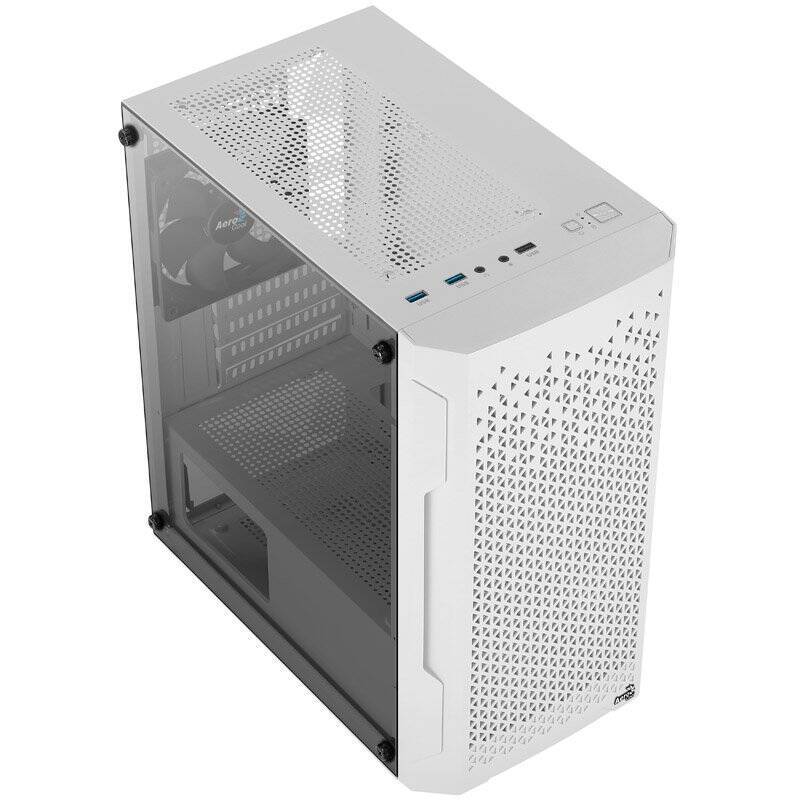 Aercool Trinity Mini-Tower V1, Tempered Glass - weiß