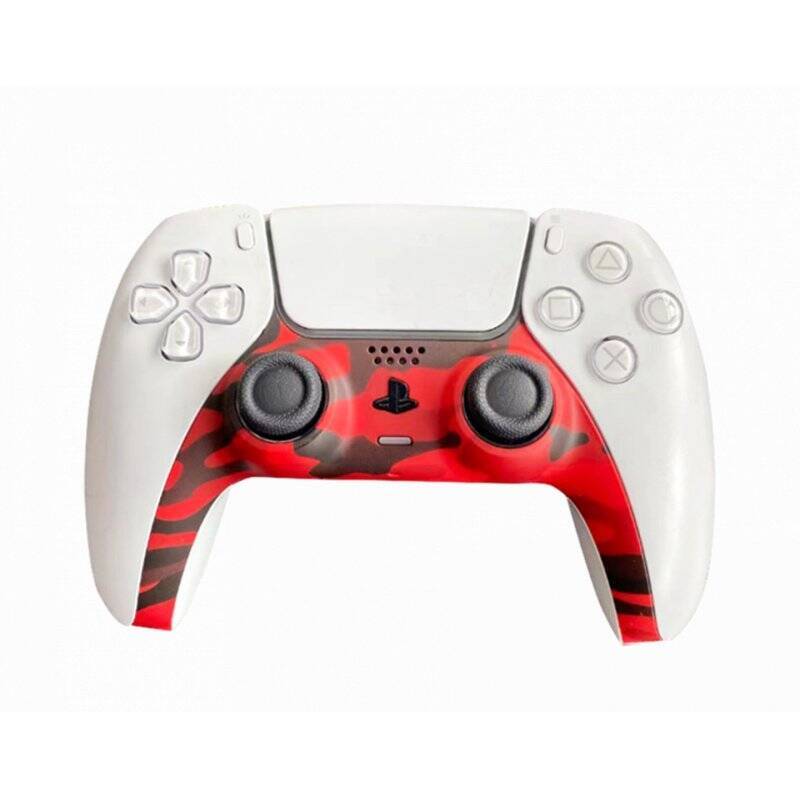Piranha PS5 Controller Skins - Camo Red