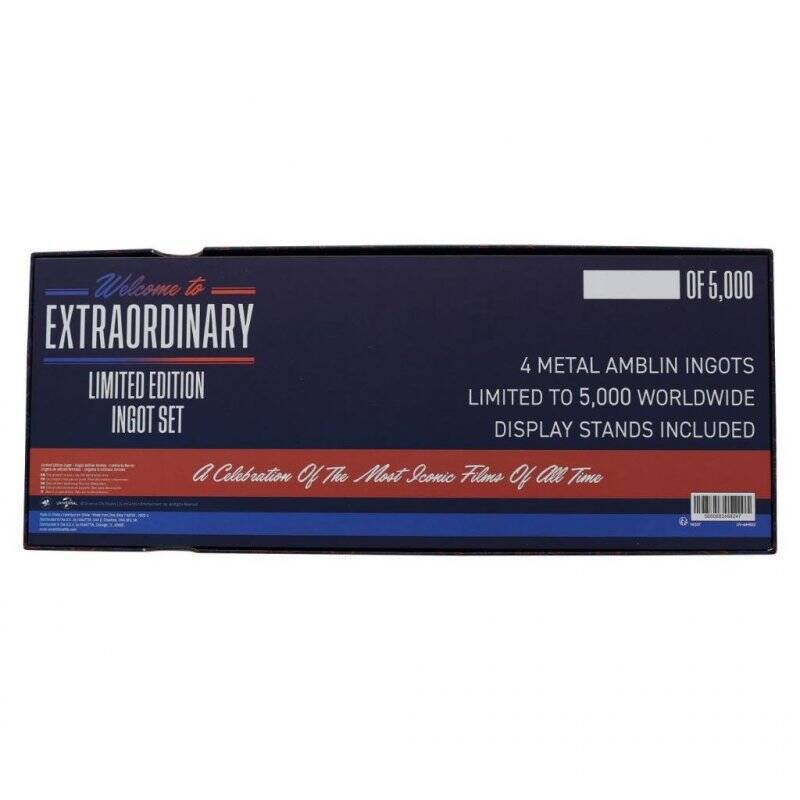 AMBLIN - 4 Films Iconiques - 4 Lingots en Métal Edition Limitée