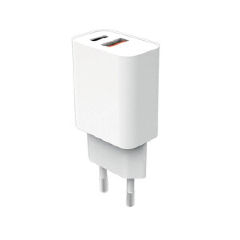 MYWAY CHARGEUR SECTEUR PD 20W TYPE C + QC18W USB A BLANC