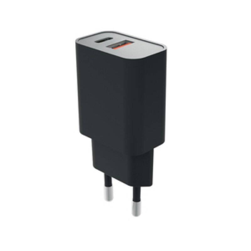 MYWAY CHARGEUR SECTEUR PD 20W TYPE C + QC18W USB A NOIR