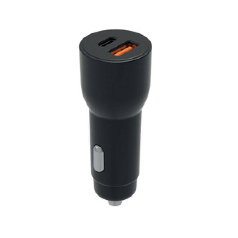 MYWAY CHARGEUR VOITURE PD 20W TYPE C + QC18W USB A NOIR