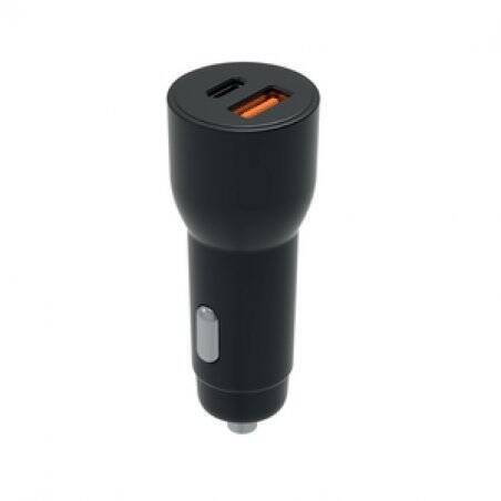 MYWAY CHARGEUR VOITURE PD 20W TYPE C + QC18W USB A NOIR