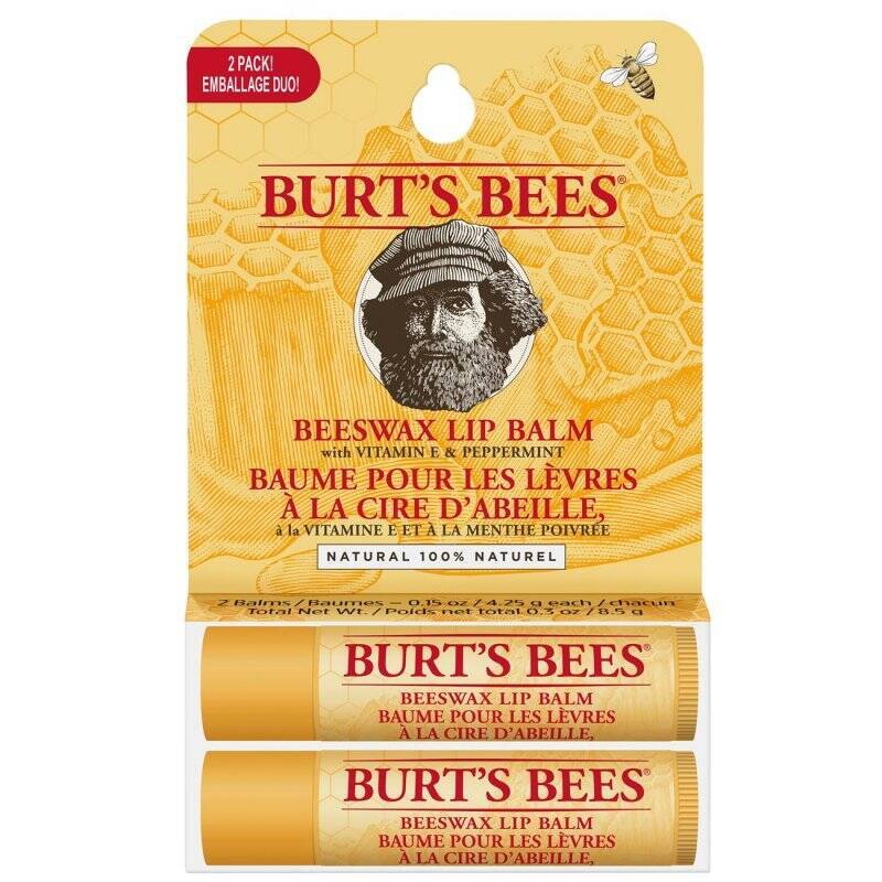 Burt's Bees - UNI BEESWAX LIP BALM TUBE BLISTER TWIN PACK