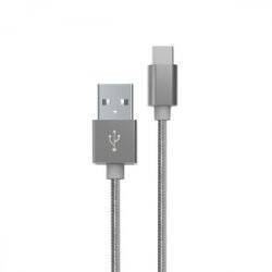 MYWAY CABLE TRESSE 1M GRIS NOIR USB A USB C