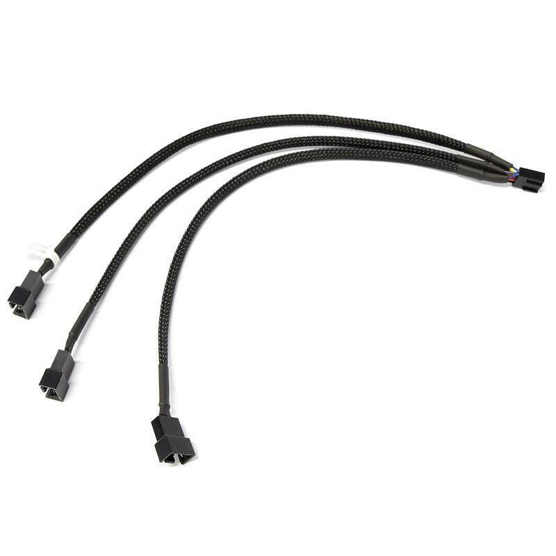 Watercool Y-Splitter 4-Fan PWM, schwarz - 30cm