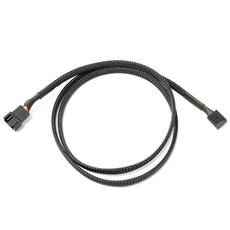 Watercool 4-Pin PWM Verlängerung, schwarz - 90cm