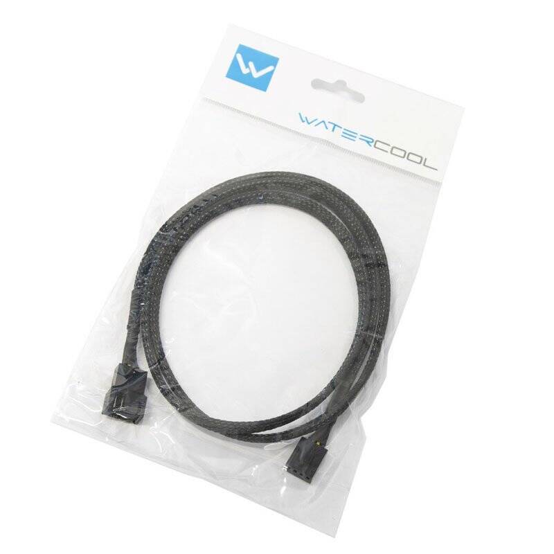 Watercool 4-Pin PWM Verlängerung, schwarz - 90cm