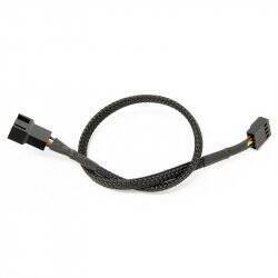 Watercool 4-Pin PWM Verlängerung, schwarz - 30cm
