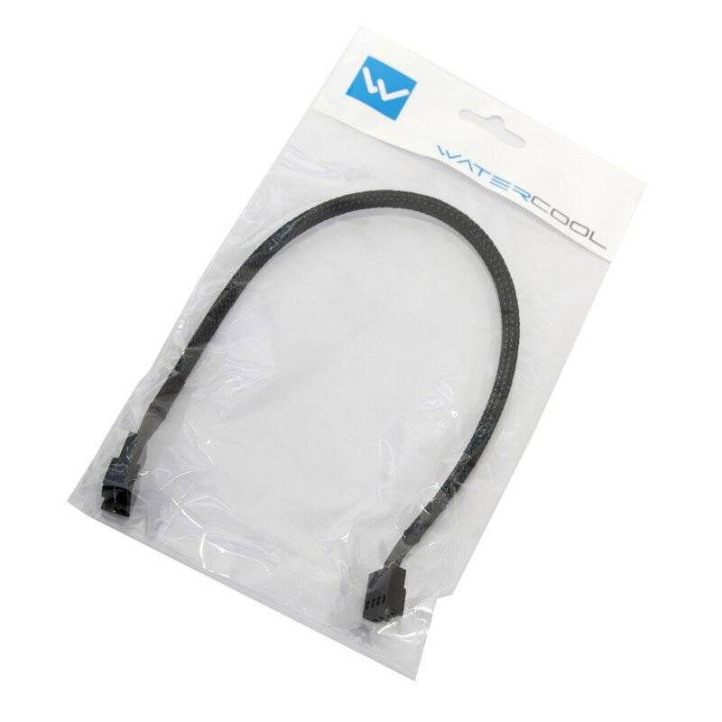 Watercool 4-Pin PWM Verlängerung, schwarz - 30cm