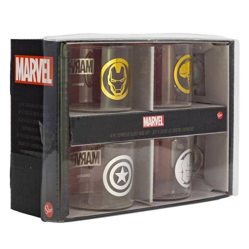 SET EXPRESSO 4 VERRES MARVEL
