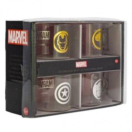 SET EXPRESSO 4 VERRES MARVEL