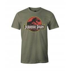 JURASSIC PARK - T-Shirt Vintage Logo - KAKI (S)
