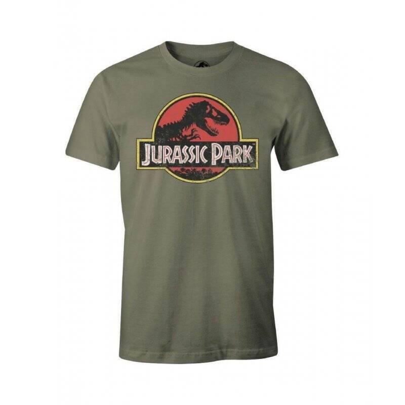 JURASSIC PARK - T-Shirt Vintage Logo - KAKI (S)