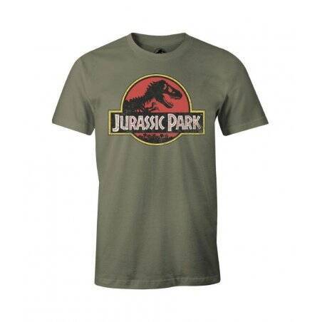 JURASSIC PARK - T-Shirt Vintage Logo - KAKI (S)