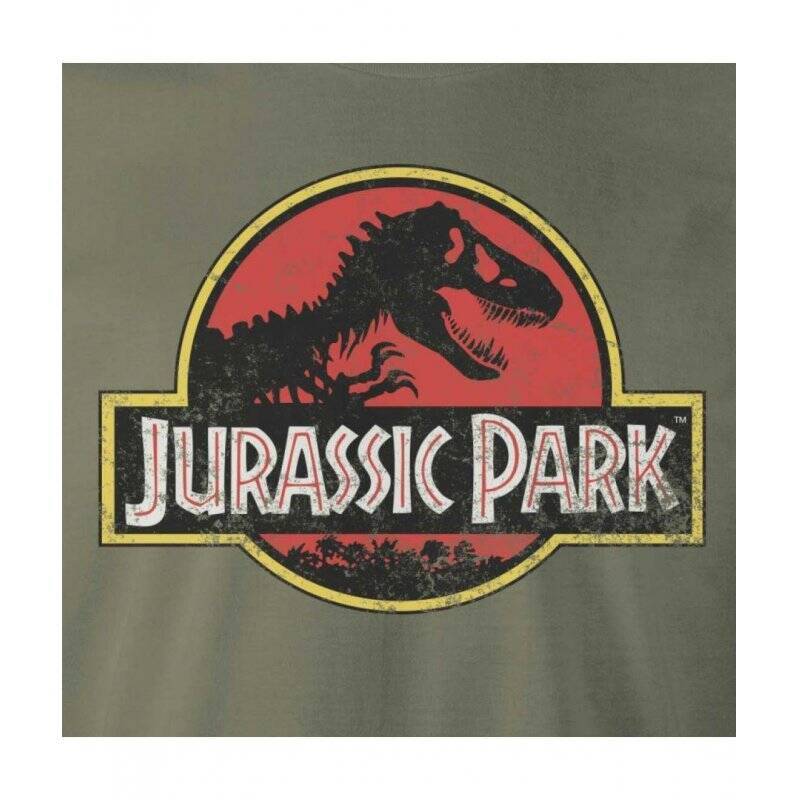 JURASSIC PARK - T-Shirt Vintage Logo - KAKI (S)