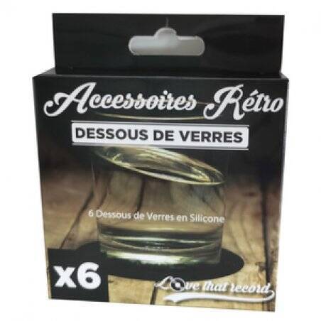 STOCK2 - LOVE THAT RECORD SET DE 6 DESSOUS DE VERRES DISQUE VINYLE