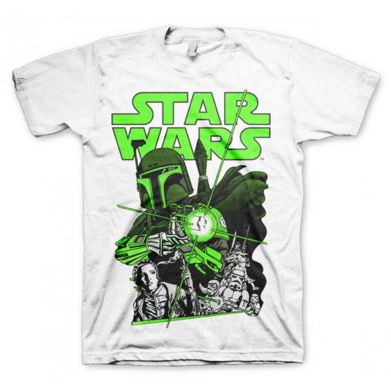 STAR WARS - T-Shirt Vintage Boba Feet - White (S)