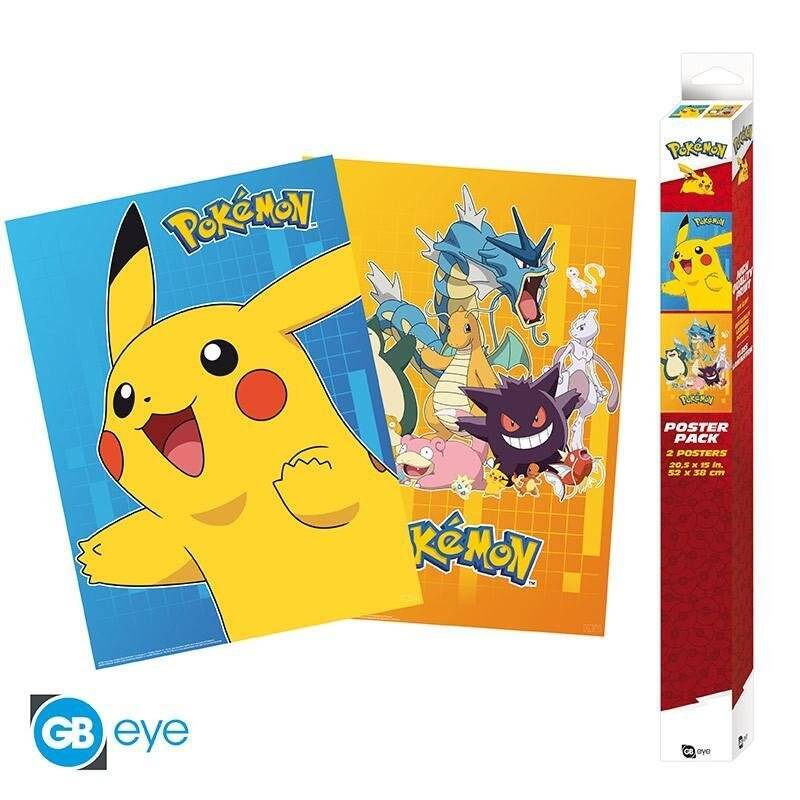 POKEMON - Personnages en couleurs - Set 2 chibi posters '52x38'