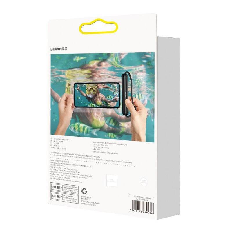 Baseus Universal waterproof case up to 7.2 inch phone Slide-cover Black (FMYT000001)