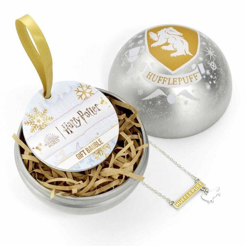 HARRY POTTER - Boule de Noël Cadeau - Collier Poufsouffle