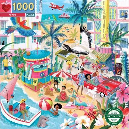eeBoo - Puzzle 1000 pcs - Miami - (EPZTMIA)