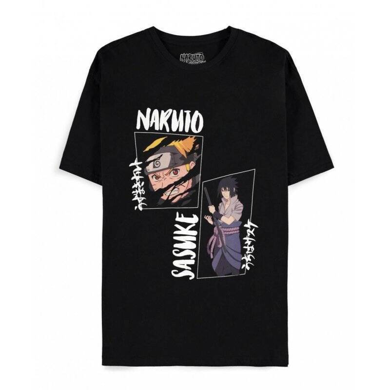 NARUTO SHIPPUDEN - Naruto & Sasuke - T-Shirt Homme (M)