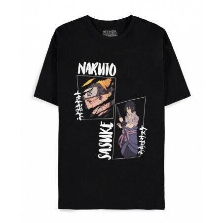 NARUTO SHIPPUDEN - Naruto & Sasuke - T-Shirt Homme (M)