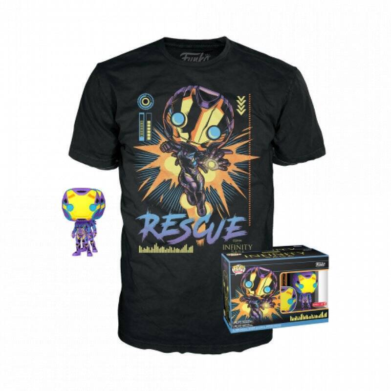 MARVEL - Booble Head POP N° 480 - Rescue Blacklight + T-shirt (XL)