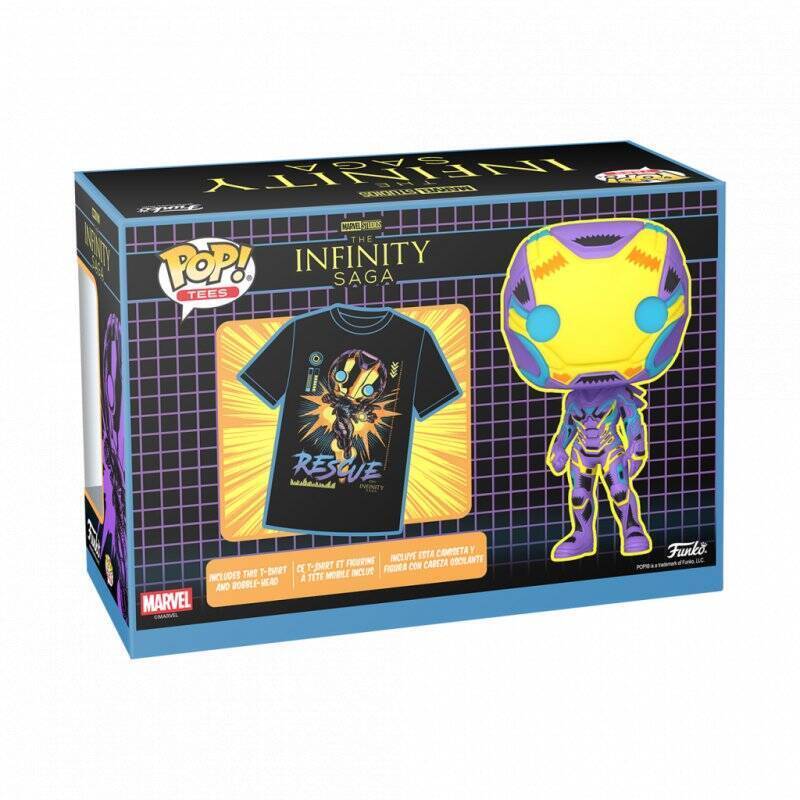 MARVEL - Booble Head POP N° 480 - Rescue Blacklight + T-shirt (XL)